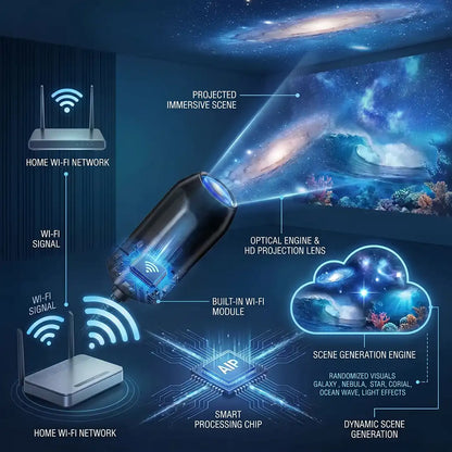 Billhol® 🇬🇧 Night Light Projector  - Smart Holographic Star Projector🎯